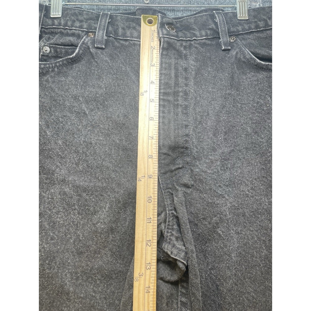 Vintage Levis 550 Jeans Mens 36x32 (32x30 Actual) Black Taper Leg Y2K ORANGE TAB - Picture 10 of 13